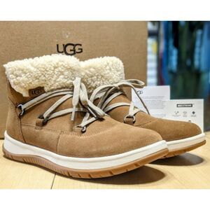UGG Chestnut Lakesider Heritage Waterproof Suede Sneaker Boots Women's 10 NIB